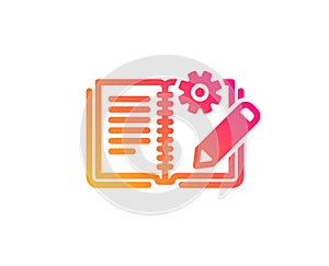 Engineering documentation icon. Technical instruction sign. Vector