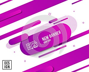 Engineering documentation line icon. Technical instruction sign. Vector