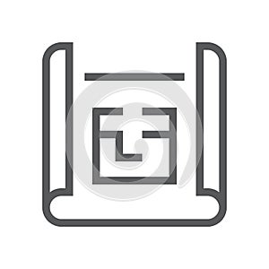 Engineering drawing icon