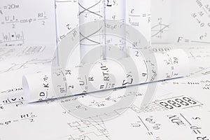 Engineering drawings with electrical math formulas