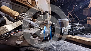 Engineering electronic with solder, tin and leadsucker