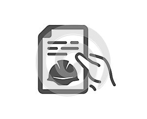 Engineering icon. Technical documentation sign. Vector