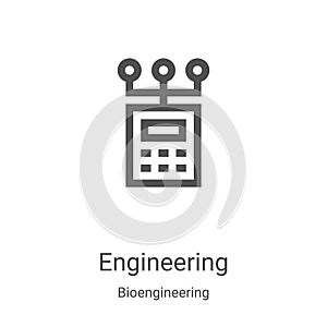 engineering icon vector from bioengineering collection. Thin line engineering outline icon vector illustration. Linear symbol for