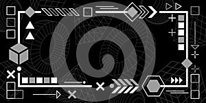 Engineering ideas and innovations. Technical drawing. Technological background . Vector illustration