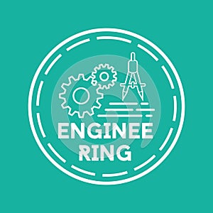 Engineering illustration Vector Art Logo Template and Illustration