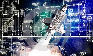 Engineering industrial technologies generation space rocket