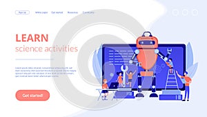 Engineering for kids concept landing page.