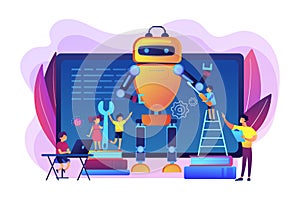 Engineering for kids concept vector illustration.