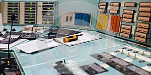 Engineering panel with buttons and switching automatic control of nuclear power plant