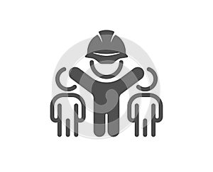 Engineering team icon. Engineer or architect group sign. Vector