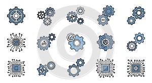 Engineering and Technology Icons Set