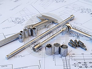 Engineering tools on technical drawing