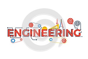 Engineering word illustration