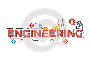 Engineering word illustration photo