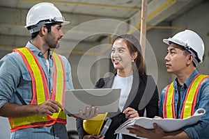 Engineers bring customers to come to inspect the work on site.