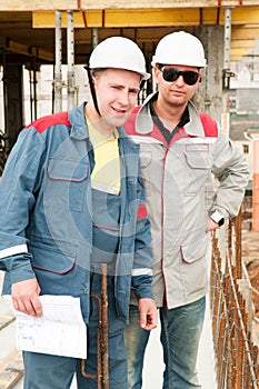 Engineers builders at construction