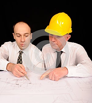 Engineers Discussing Plan photo