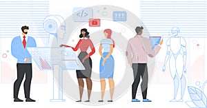 Engineers Scientists Making and Programming Robot