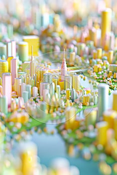 Engineers and urban planners collaborating on an adaptive energy framework to enhance efficiency in a densely populated city photo