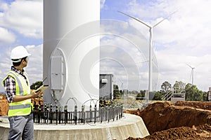 Engineers wind turbine.