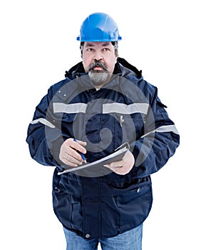 Engineer in helmet