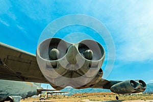 Engines on the Wing of an Historic B52 Airplane