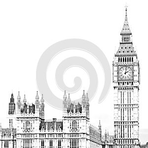 england aged city in london big ben and historical old construc