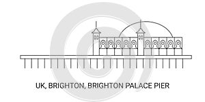 England, Brighton, Brighton Palace Pier, travel landmark vector illustration photo