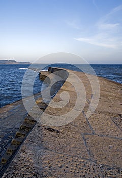 england dorset lyme regis harbour jurassic coast the cobb harbour photo