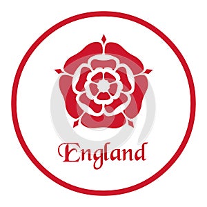 England emblem with the Tudor Rose on white