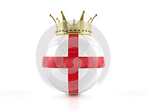 England flag soccer ball with crown