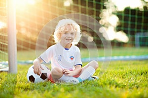 England football fan kids. Children play soccer