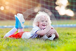 England football fan kids. Children play soccer