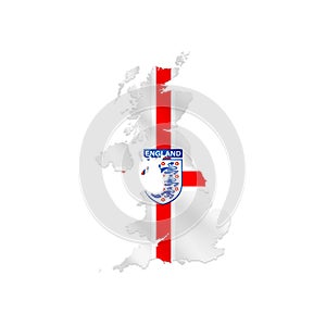 England football logo map with flag i
