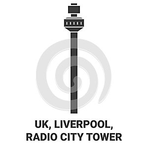 England, Liverpool, Radio City Tower travel landmark vector illustration photo