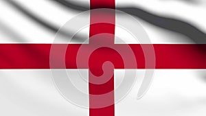 England national flag gently waving in the wind full hd 1080p st georg red and white