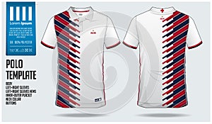 England Team Polo t-shirt sport template design for soccer jersey, football kit or sportswear. Classic collar sport uniform.