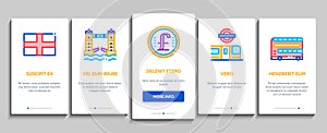 England United Kingdom Onboarding Elements Icons Set Vector