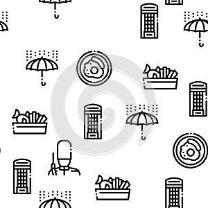 England United Kingdom Seamless Pattern Vector