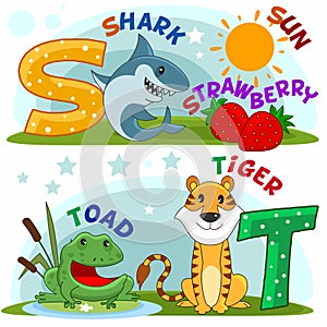 English alphabet S T