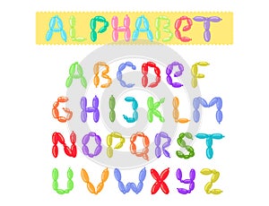 English balloon colorful alphabet vector holidays party abc and education ozone type greeting helium cartoon festive