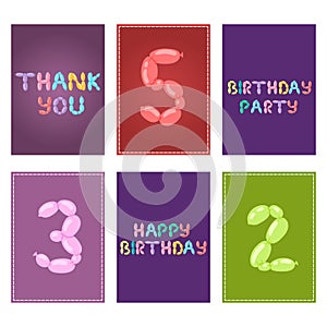 English balloon colorful birthday cards vector holidays party education ozone type greeting helium cartoon festive