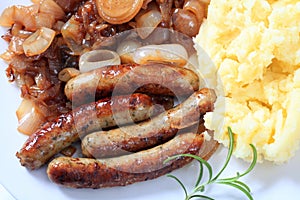 English bangers and mash