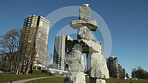 English Bay Inukshuk and Towers, Vancouver