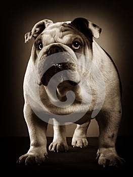 English bulldog studio portrait