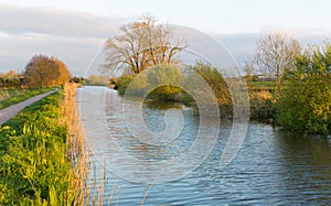 English canal Bridgwater and Taunton West England UK