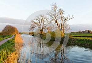 English canal Bridgwater and Taunton West England UK