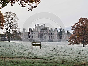 English Castle on a Frosty Morning