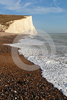 English chanel coast at Seven sisters cliffs, UK.