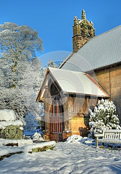 English church in winter